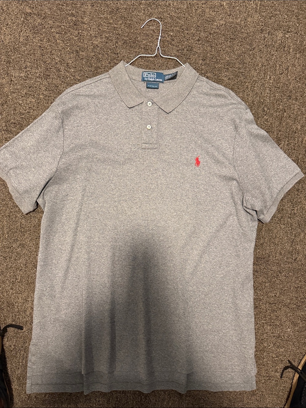 Polo by Ralph Lauren Heather Gray Polo with Red Pony